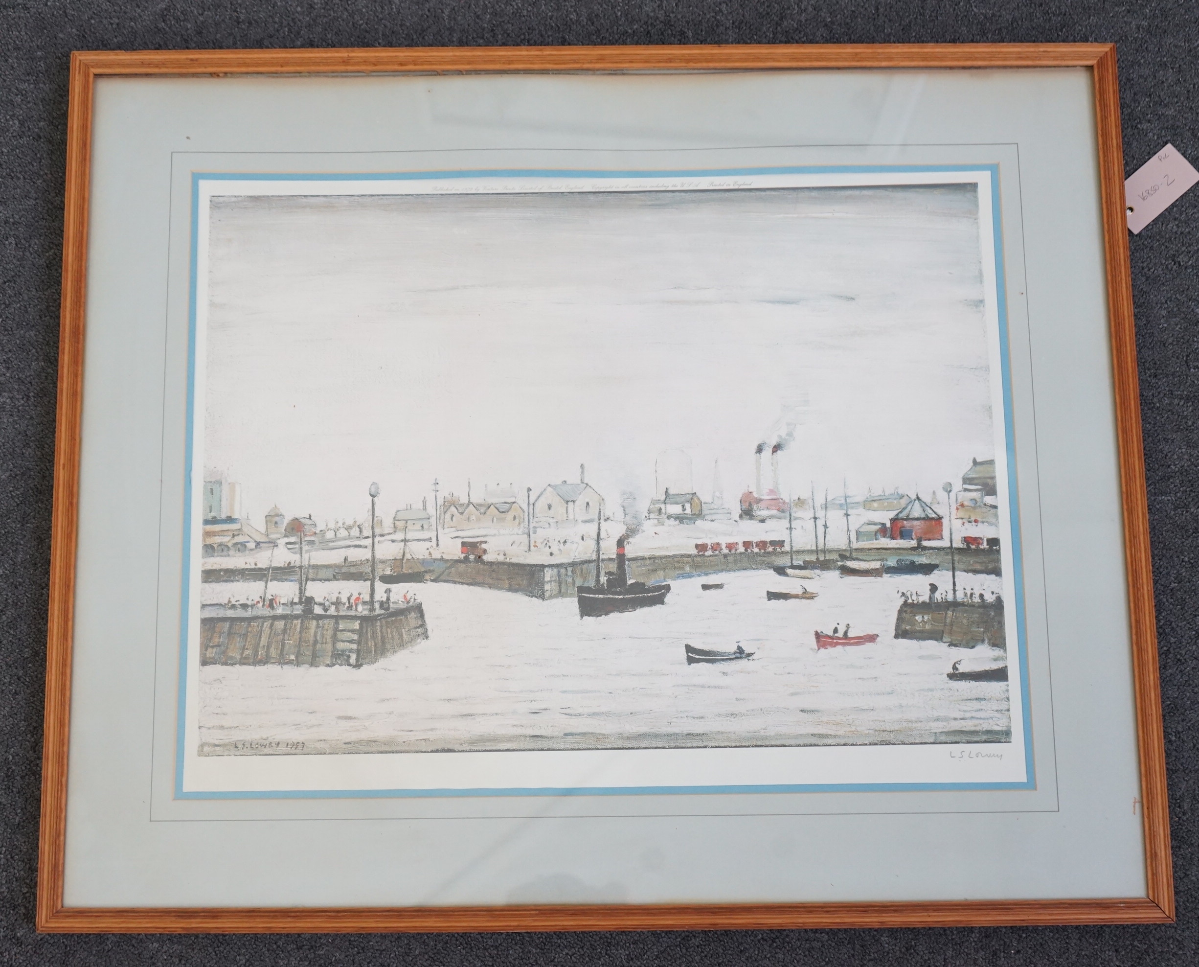 Laurence Stephen Lowry (English, 1887-1976), 'The Harbour', print, 40.5 x 56cm